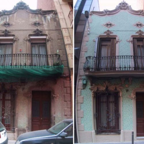 Antes y después de reparación